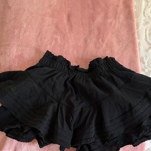 Aerie Black Ruffled Skirt